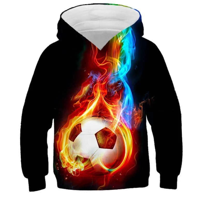 FIRE FOOTBALL KIDS HODDY ( 1 YEAR TO 11 YEARS)