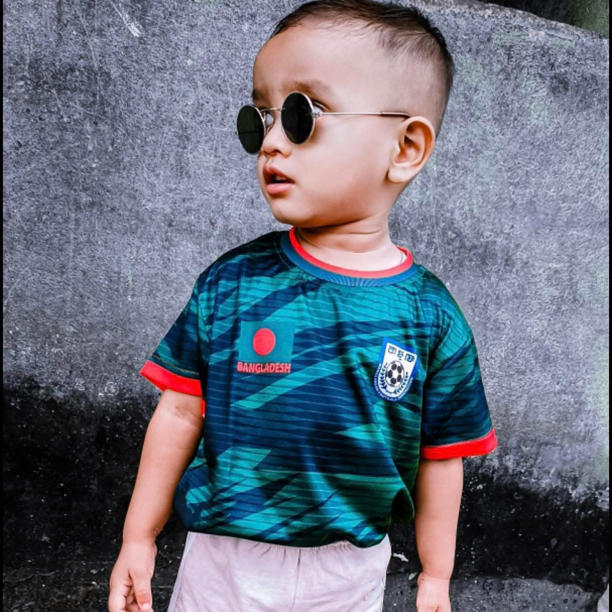 BANGLADESH FULL BODY PRINT PREMIUM QUALITY GREEN KIDS JERSEY