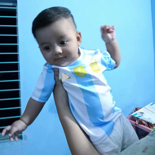 ARGENTINA HOME FULL BODY SUBLIMATION PRINT KIDS JERSEY